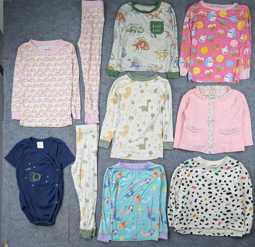 Clothing Lot Girls 3T Sleepwear Bamboo Cotton Girls Preppy Natural Fiber Comfort